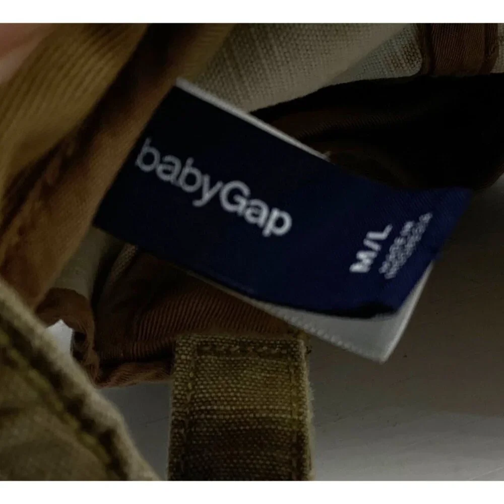Baby Gap‎ Olive Green Cotton Military Style Cadet Cap Zip Pocket Infant M/L